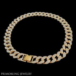 Gold Iced Out Cuban Link Chain